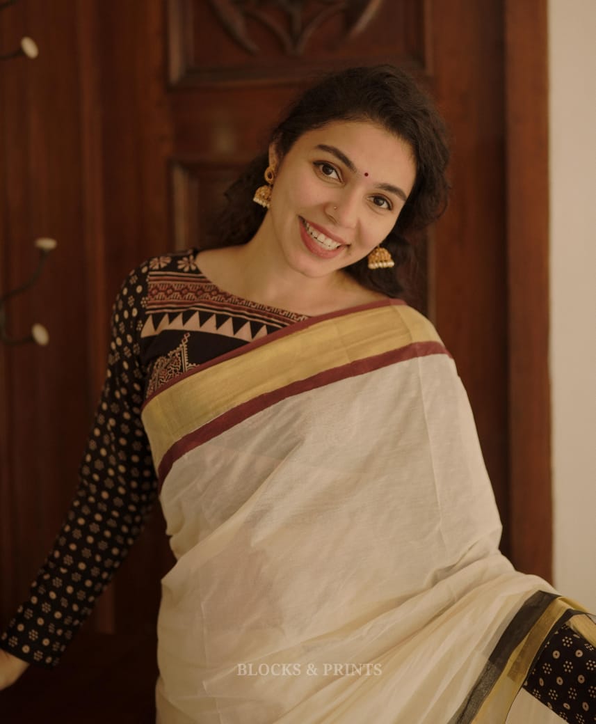 Kerala Saree (Code - 1848 BK)