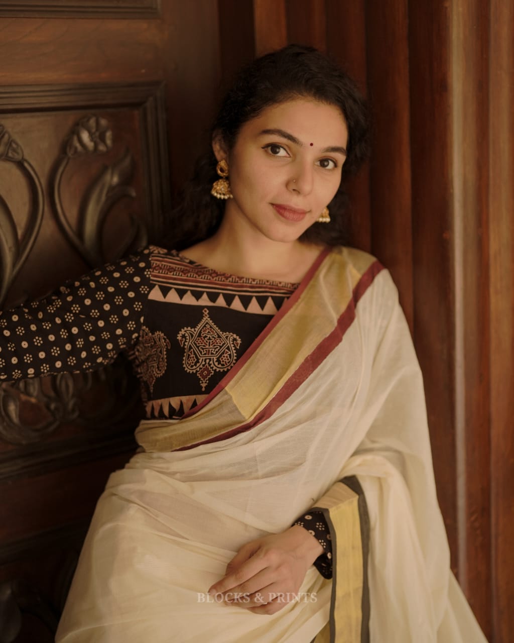 Kerala Saree (Code - 1848 BK)