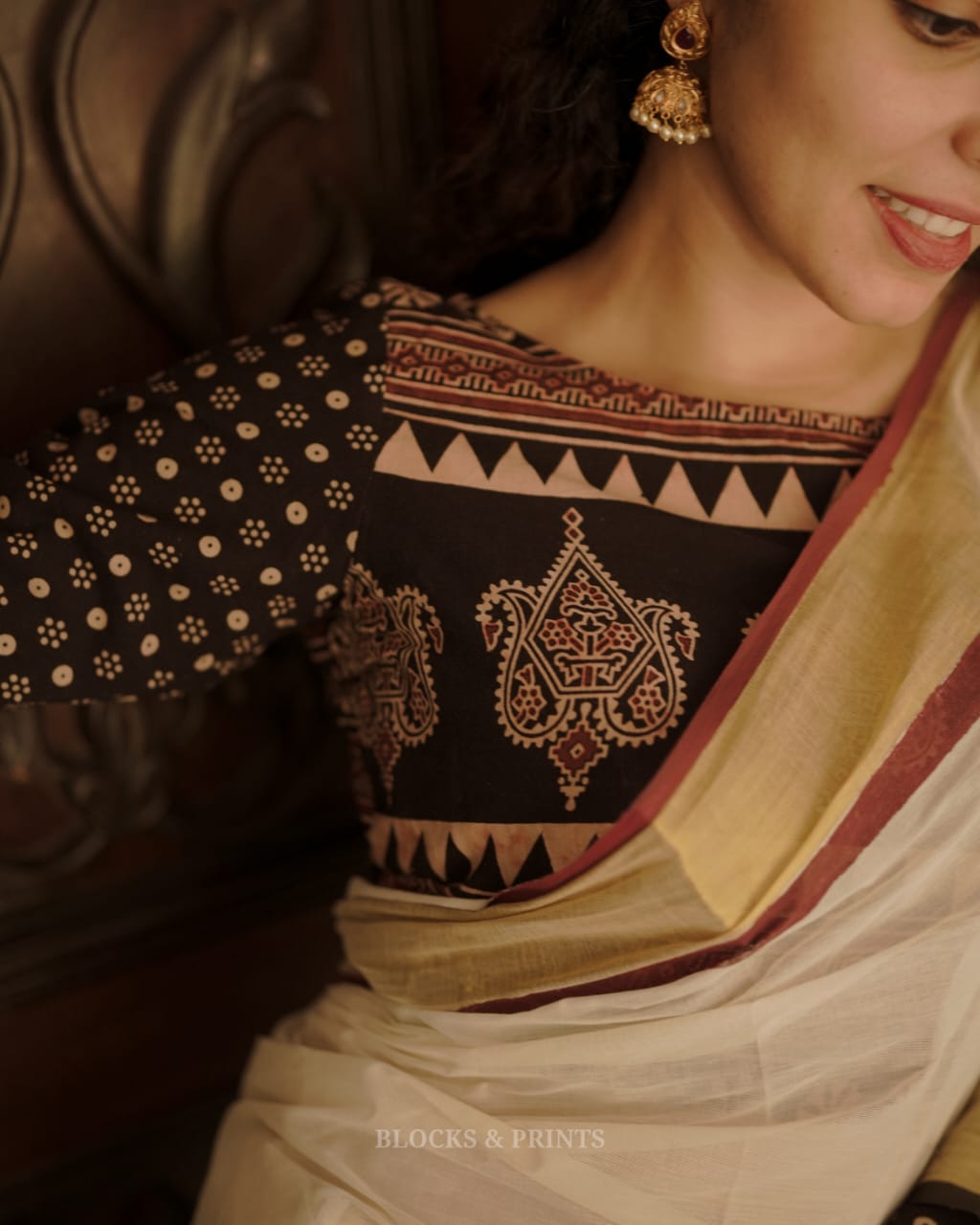 Kerala Saree (Code - 1848 BK)