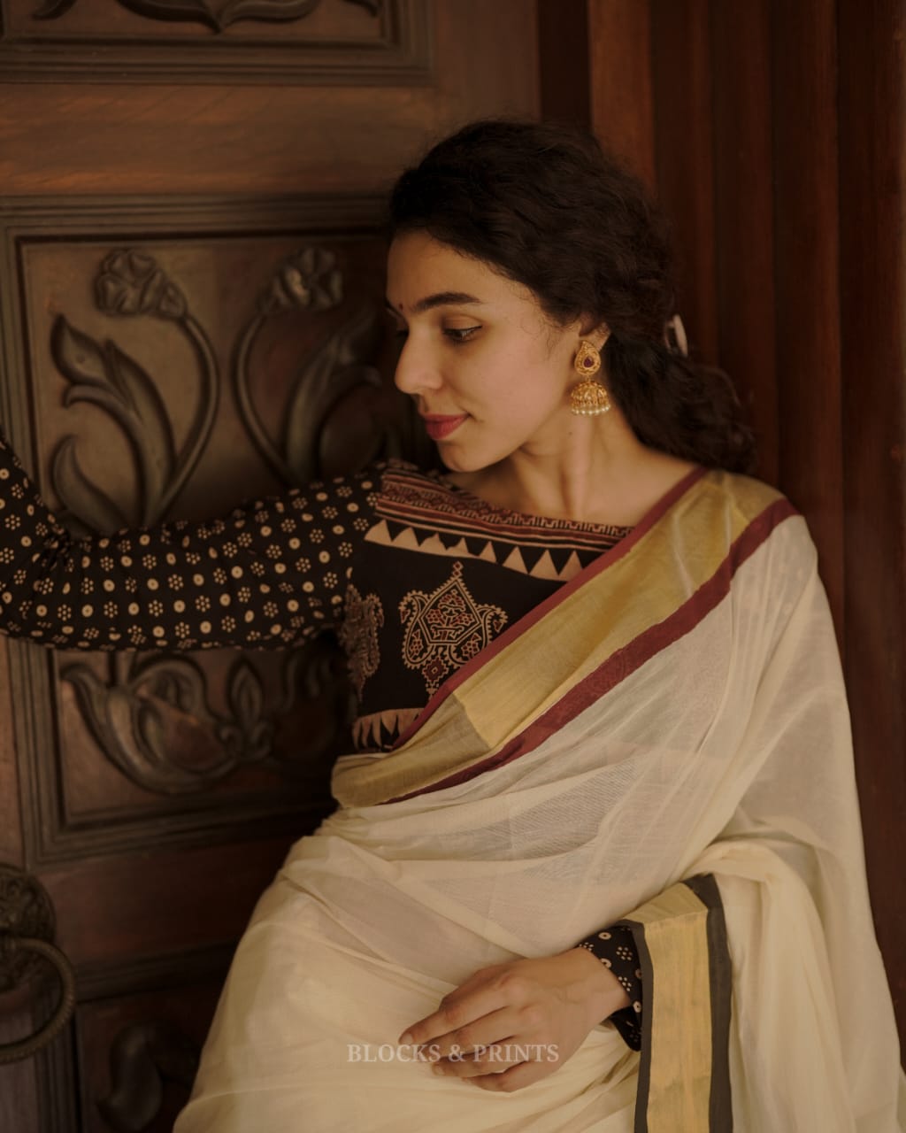 Kerala Saree (Code - 1848 BK)