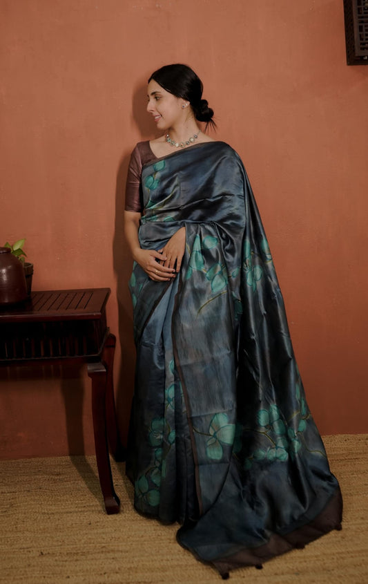 Hand Painted Silk Saree - (48 SS)