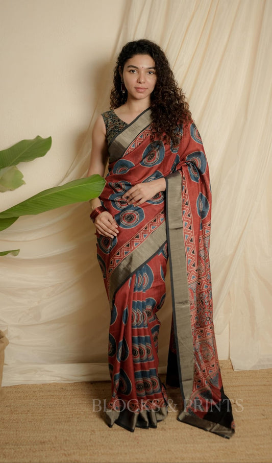 Semi Raw Silk Saree (Code - 71 SS)