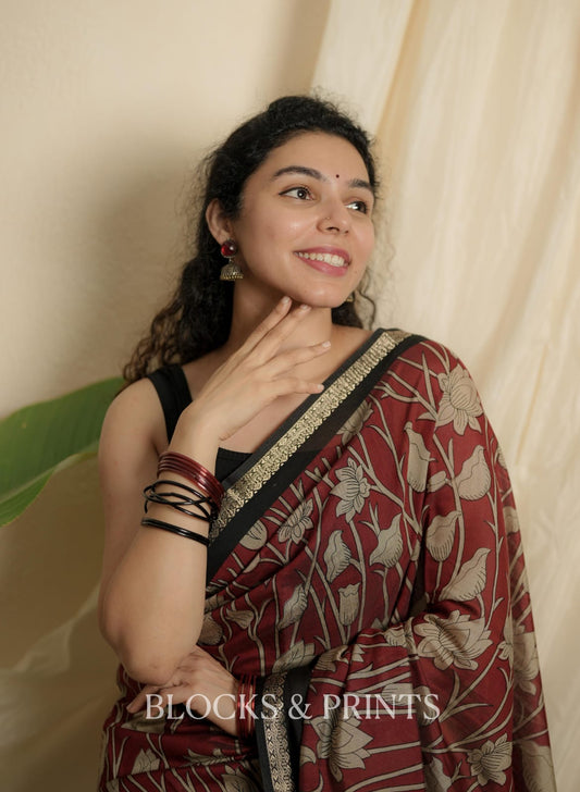 Chanderi Slik Saree (Code - 93 SS)