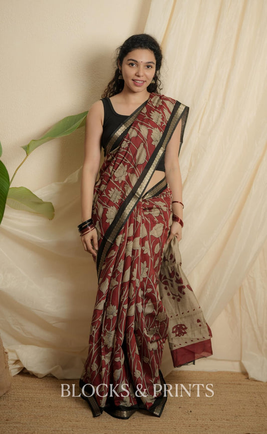 Chanderi Slik Saree (Code - 93 SS)