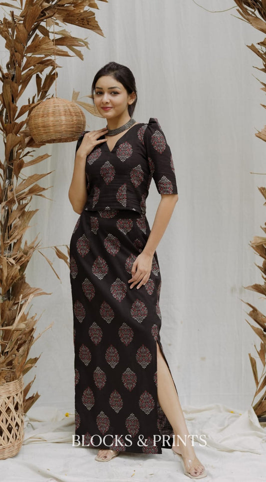 Skirt - Top Set (code- 2110 bk)