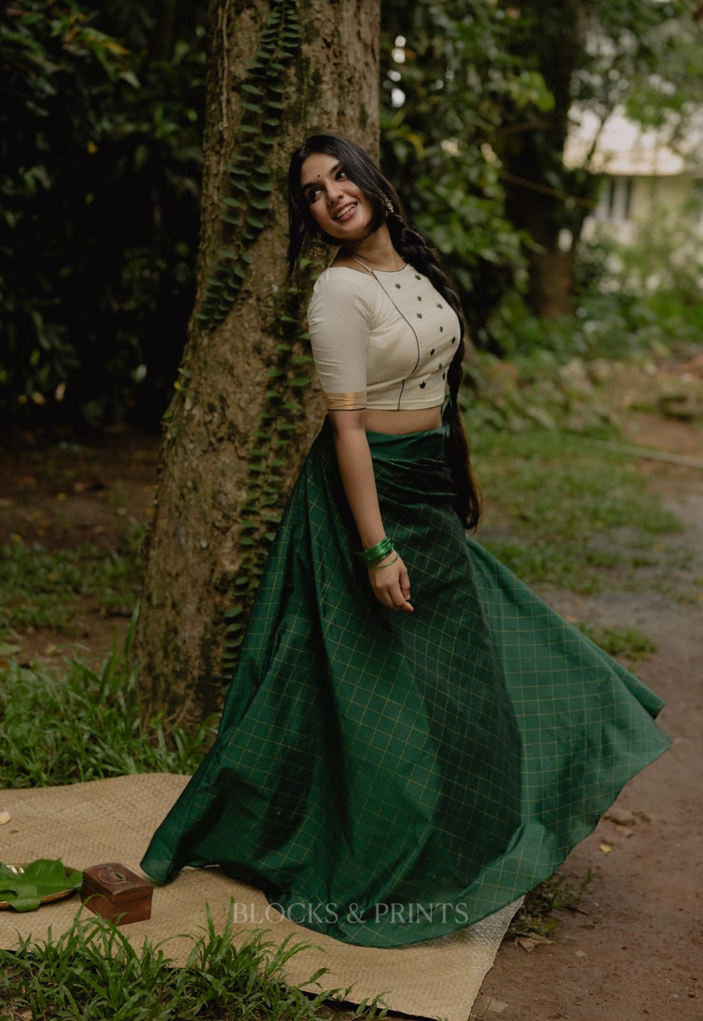 Skirt-Blouse Set(Code -2168 BK)