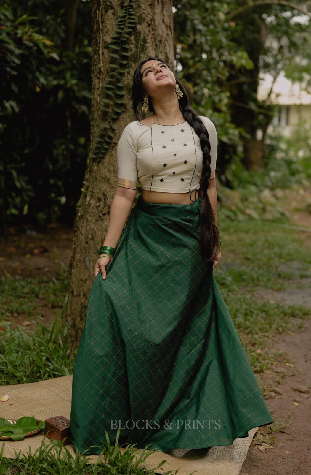 Skirt-Blouse Set(Code -2168 BK)
