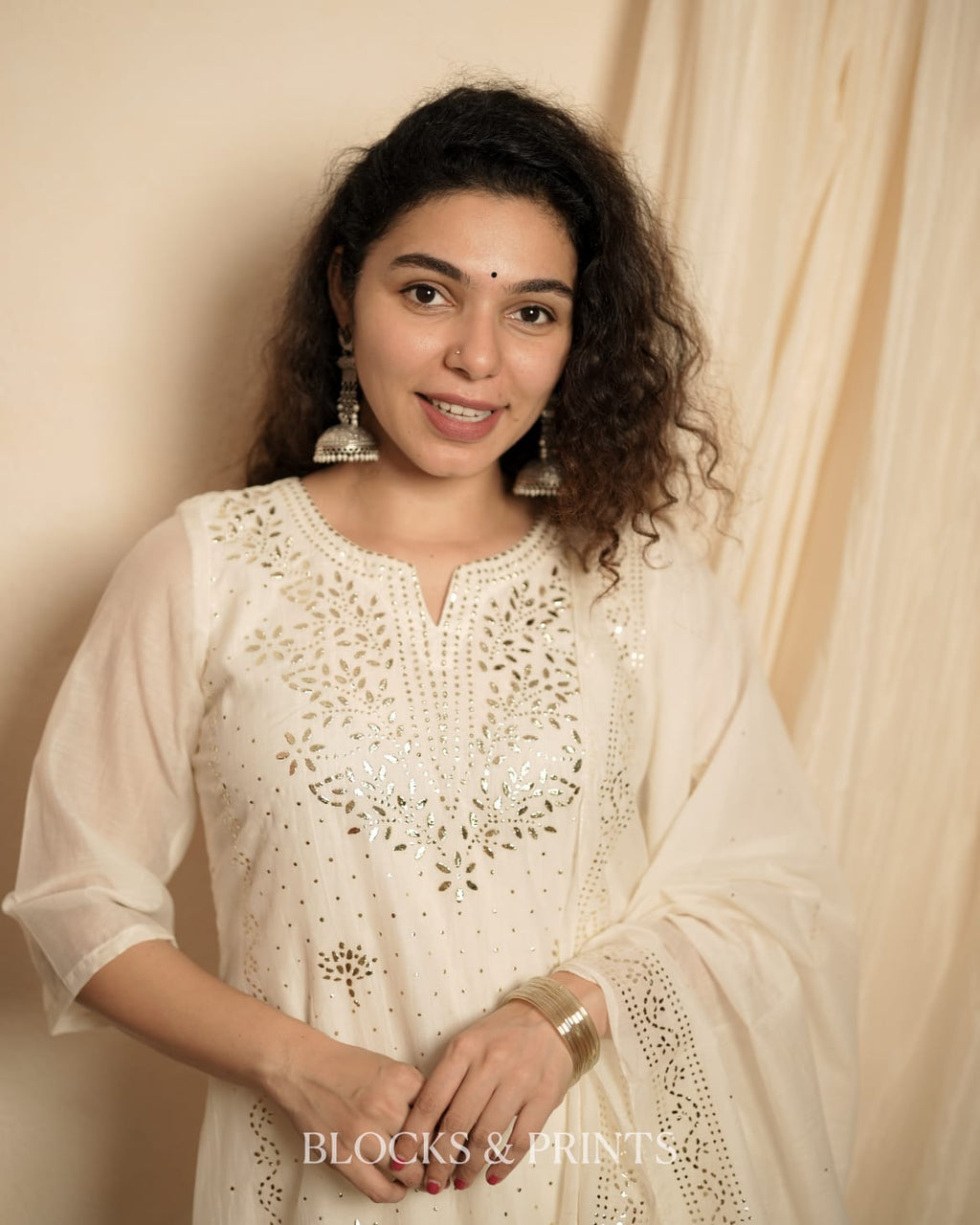 Designer Kurthi Dupatta Set (Code -2039 BK)