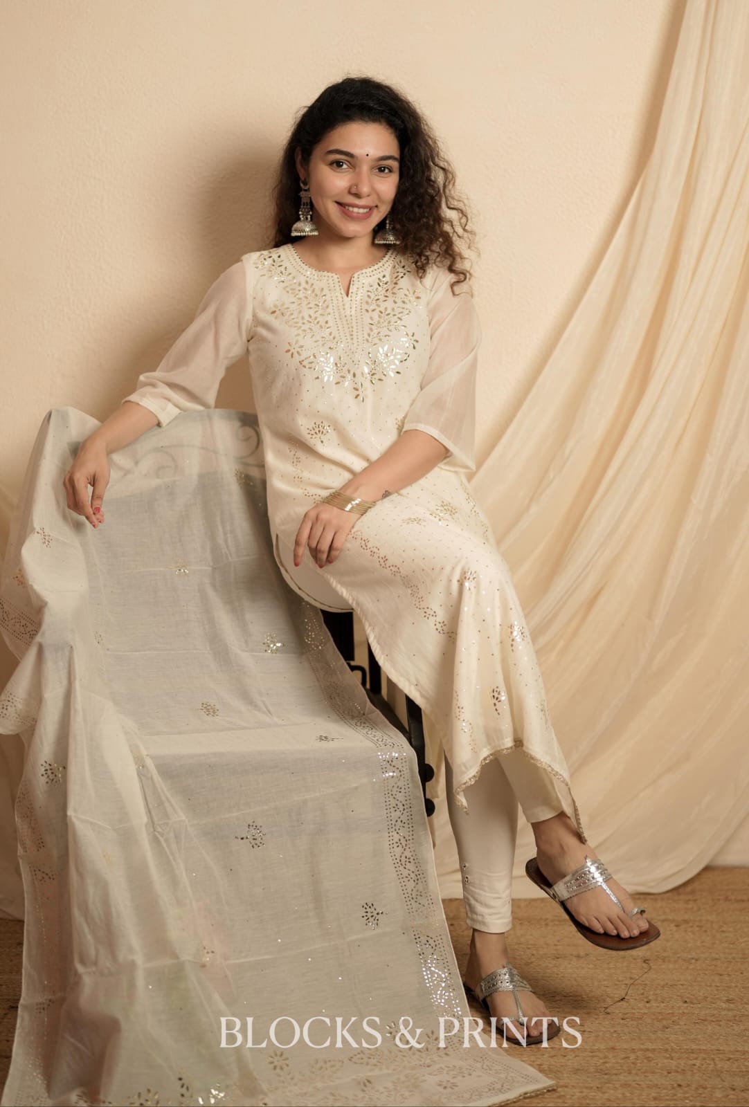 Designer Kurthi Dupatta Set (Code -2039 BK)
