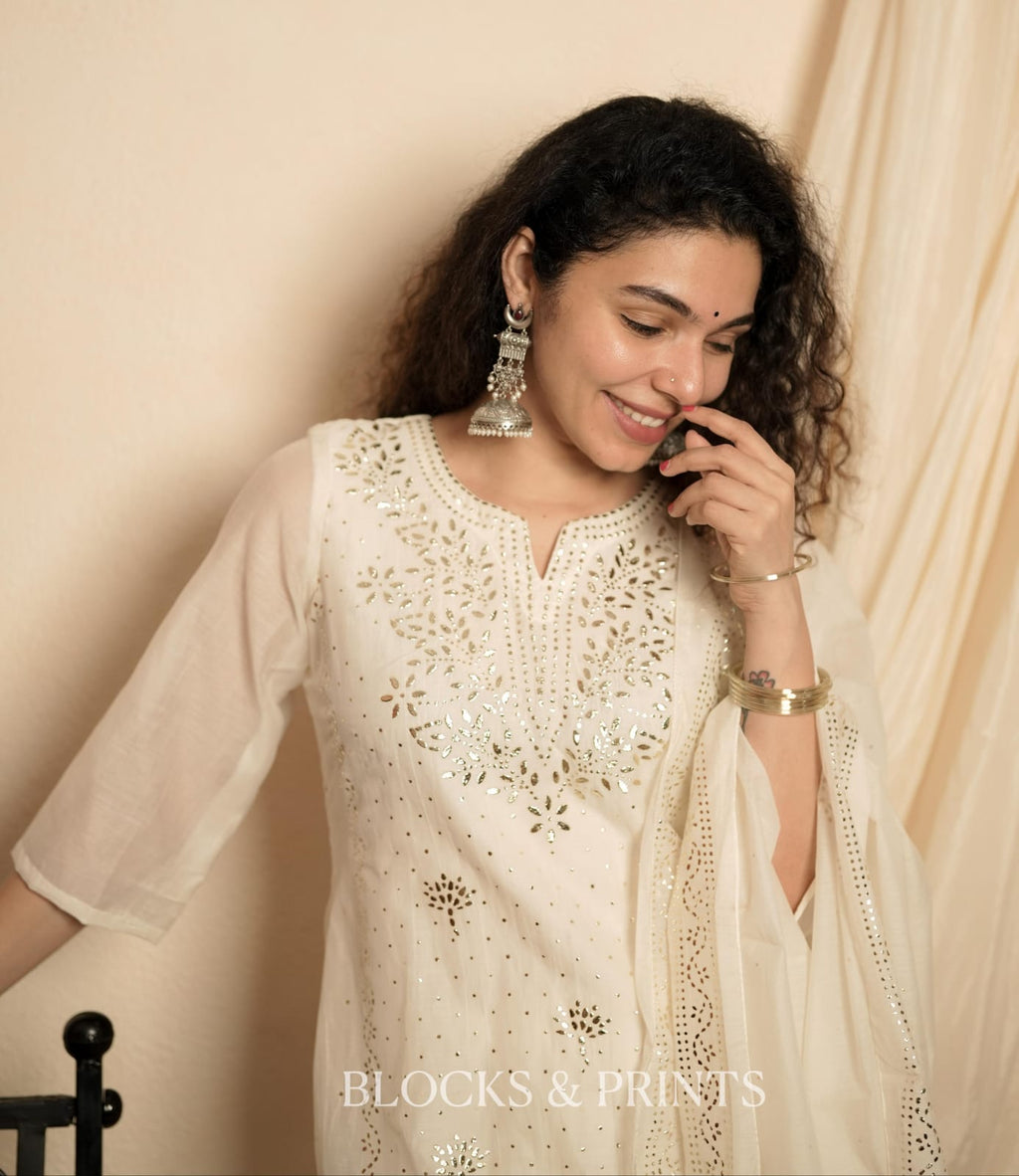 Designer Kurthi Dupatta Set (Code -2039 BK)