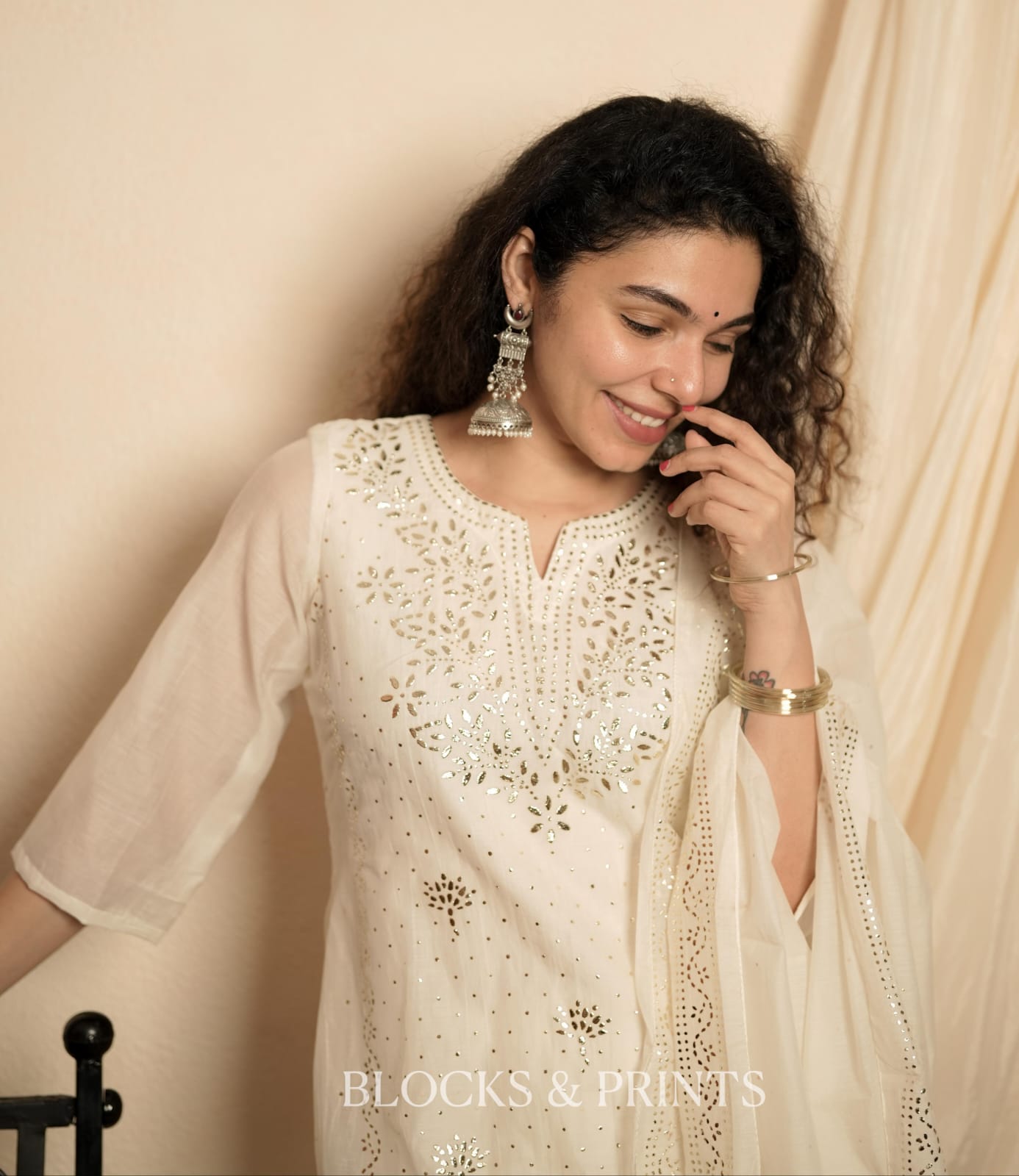 Designer Kurthi Dupatta Set (Code -2039 BK)