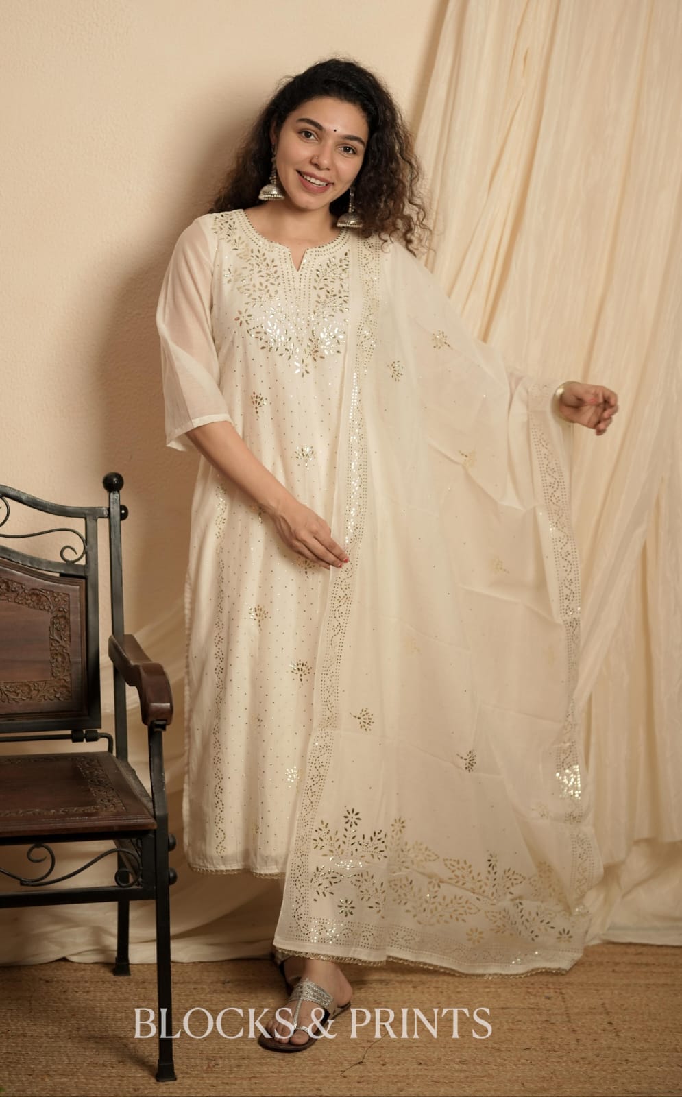 Designer Kurthi Dupatta Set (Code -2039 BK)