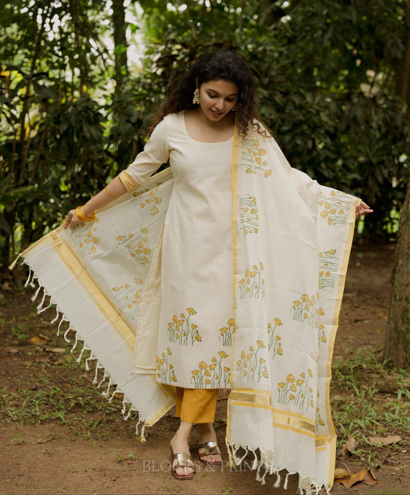 Top, Bottom & Dupatta Set  (Code -2193 BK)