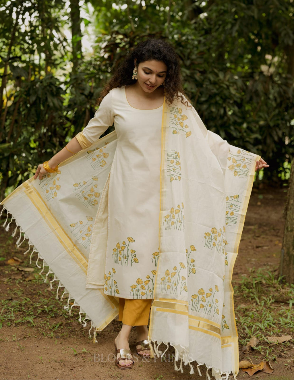 Top, Bottom & Dupatta Set  (Code -2193 BK)