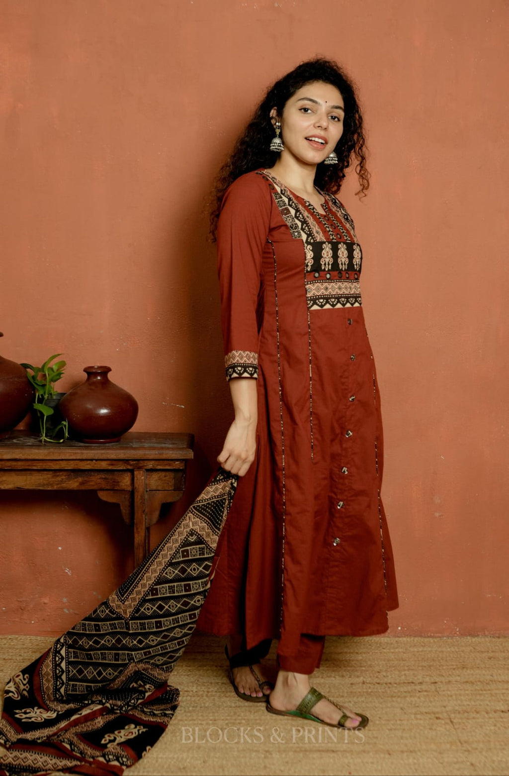 Top, Bottom & Dupatta Set (Code - 2181 BK)