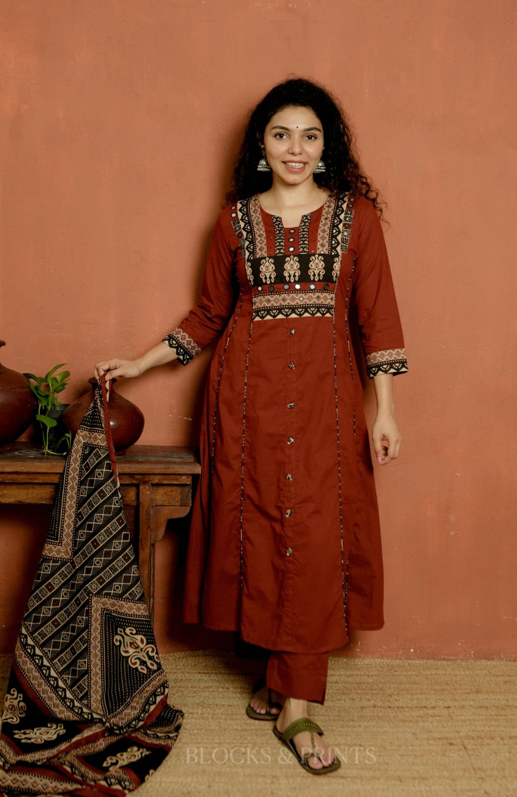 Top, Bottom & Dupatta Set (Code - 2181 BK)
