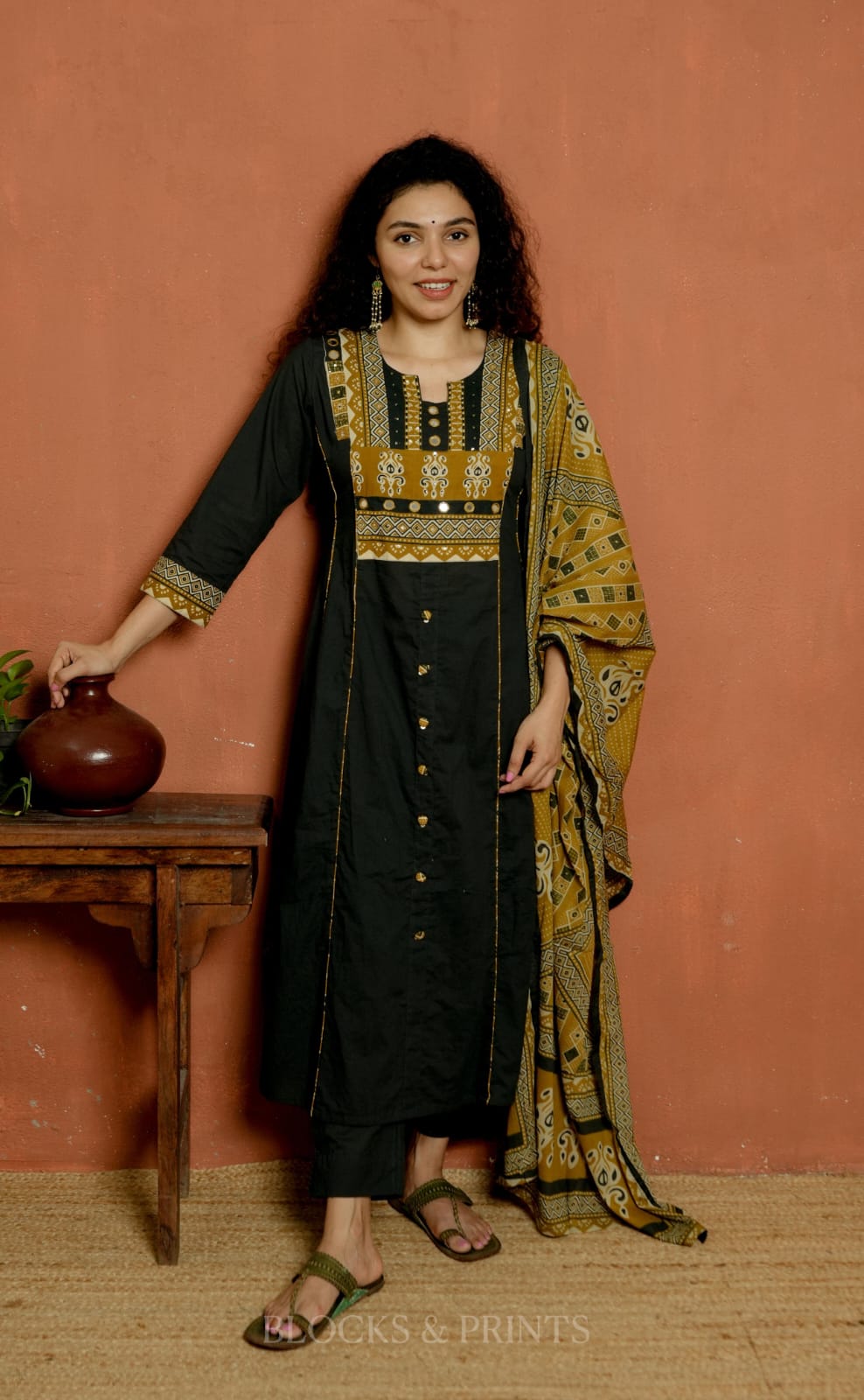 Top, Bottom & Dupatta Set (Code - 2180 BK)