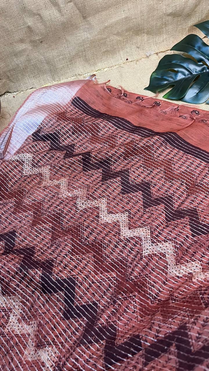 LINEN SAREE-(SR26)