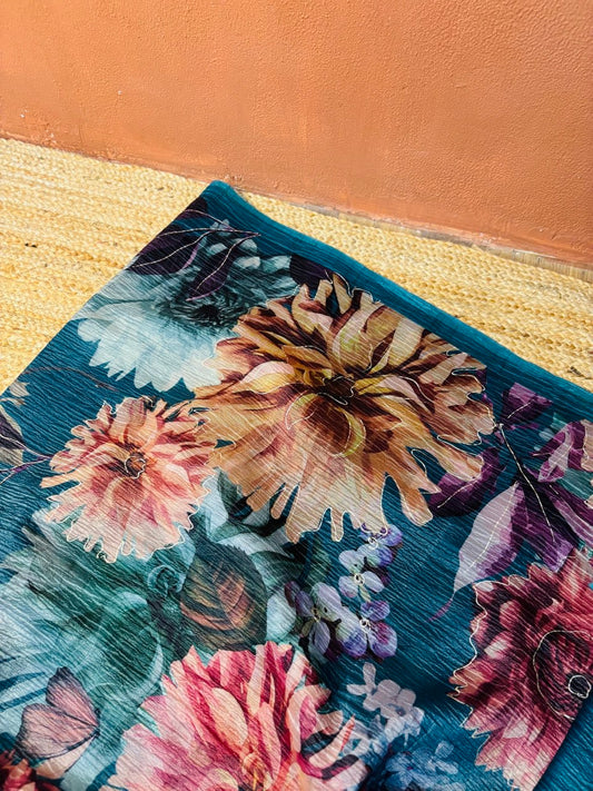 CRUSH SILK SAREE- (KR10)