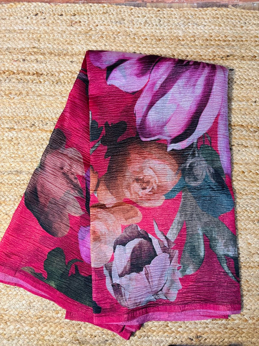 CRUSH SILK SAREE -(KR11)