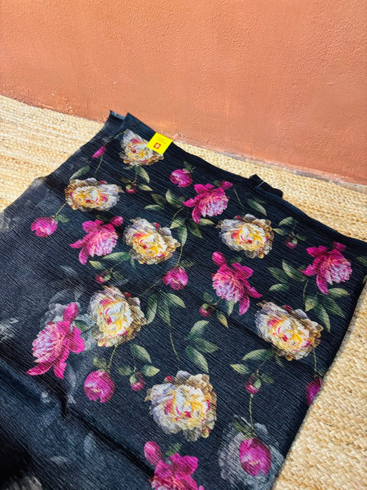 CRUSH SILK SAREE -(KR12)