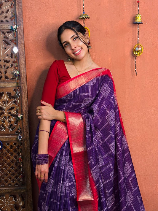 SEMI SILK SAREE -(SG32)