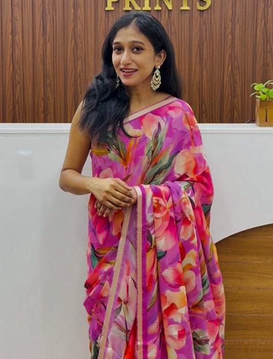 GEORGETTE SAREE-(WS21)