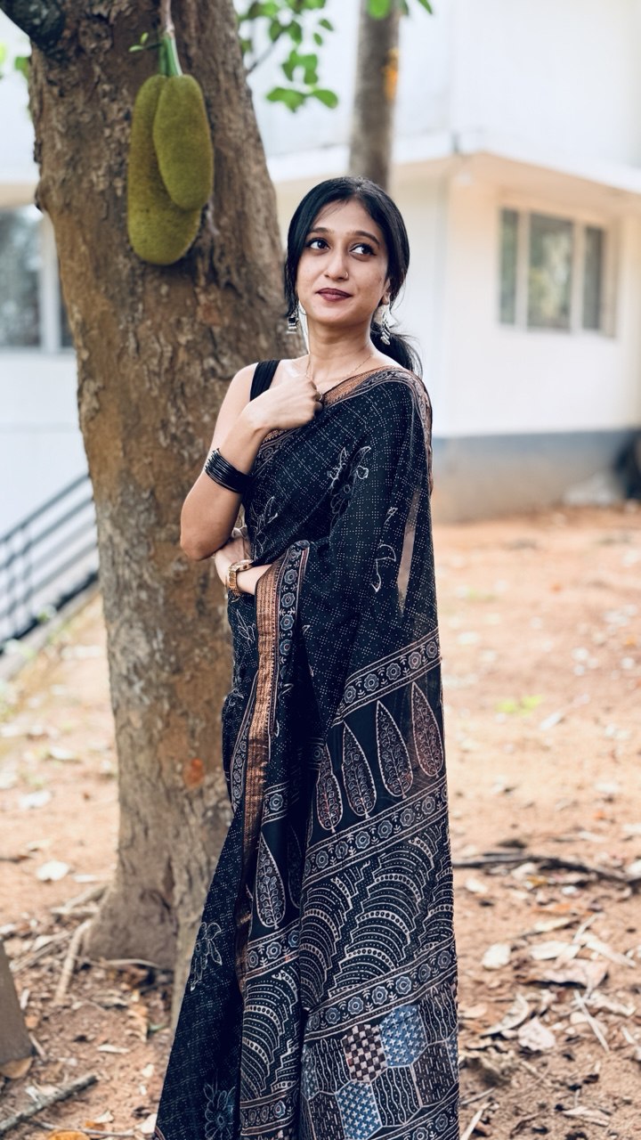 CHANDERI SILK SAREE -(WS61)