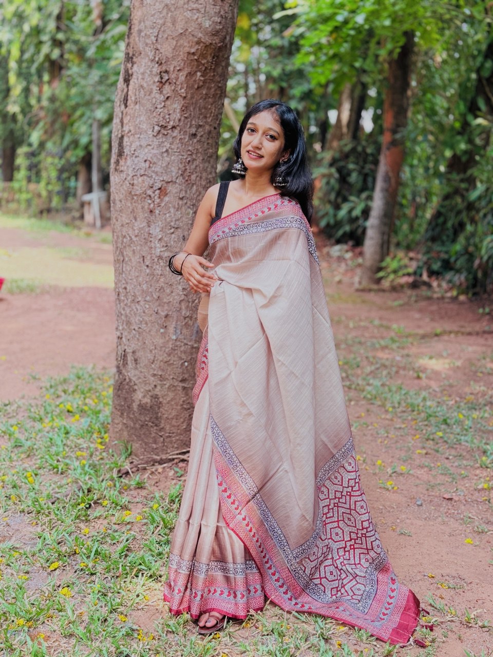 CHANDERI SILK SAREE -(WS77)