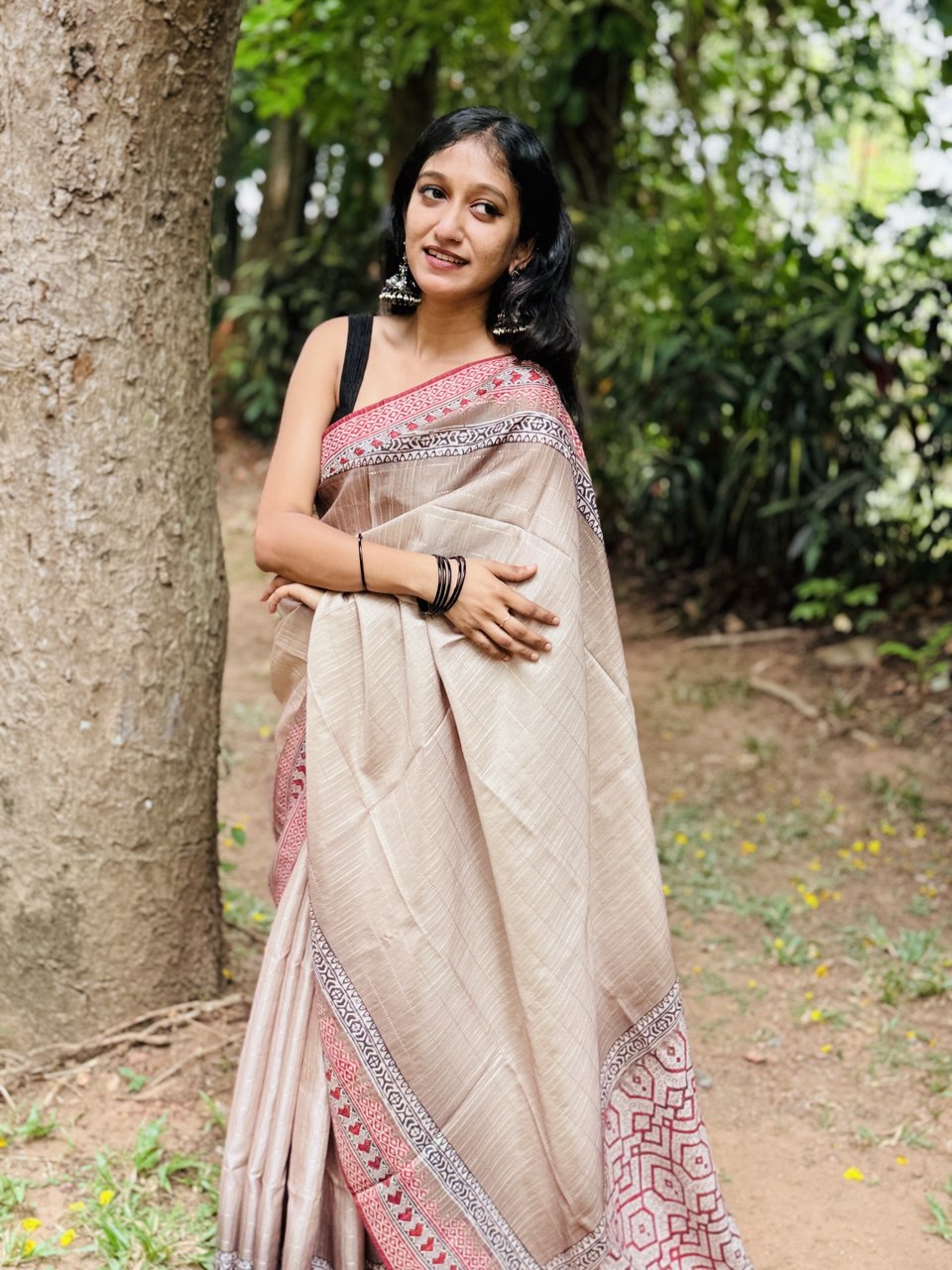 CHANDERI SILK SAREE -(WS77)