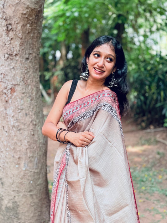 CHANDERI SILK SAREE -(WS77)