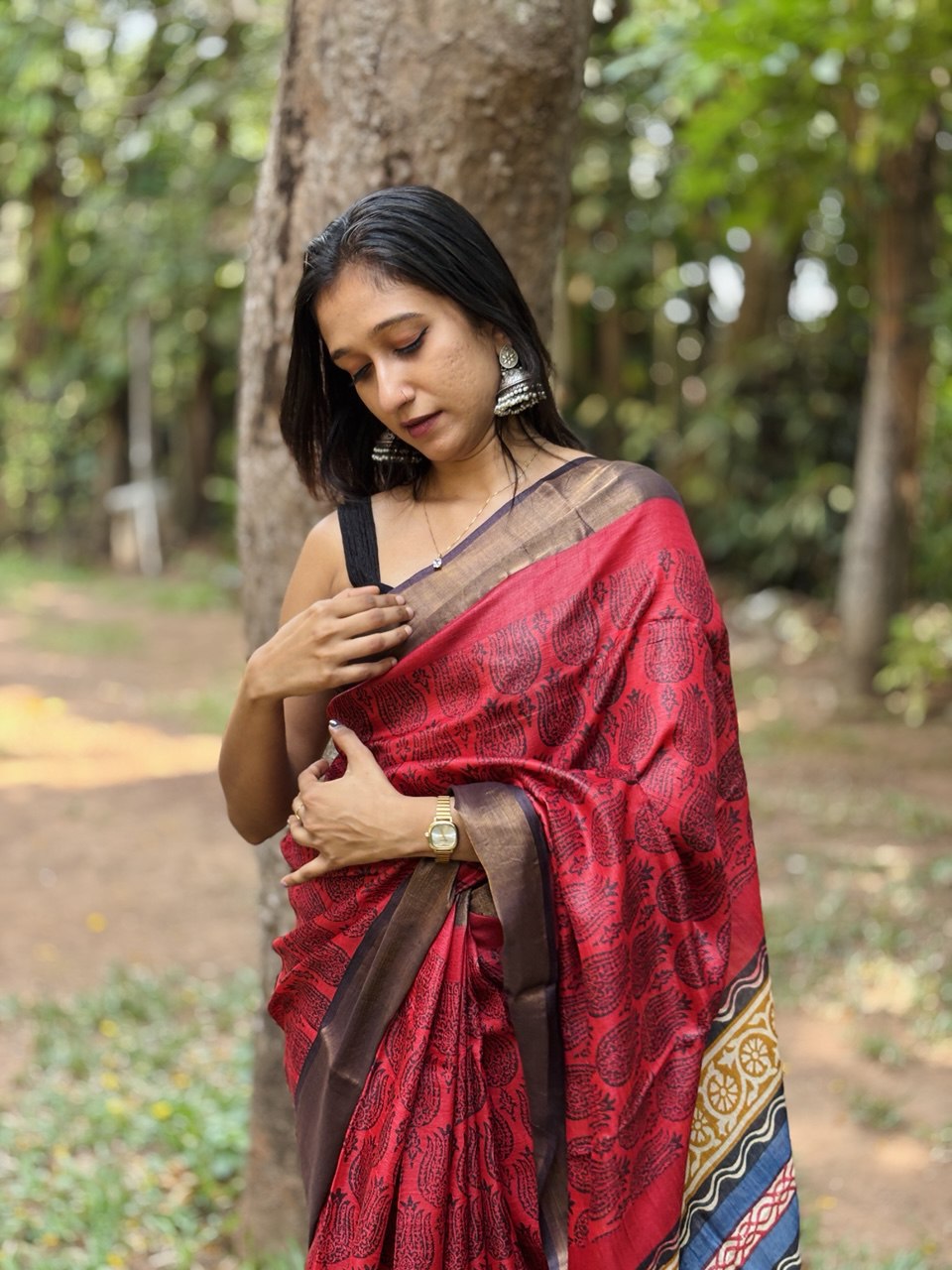 TUSSAR SILK SAREE -(WS93)