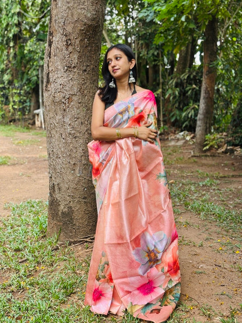 CRUSHED SILK  SAREE-(WS105)