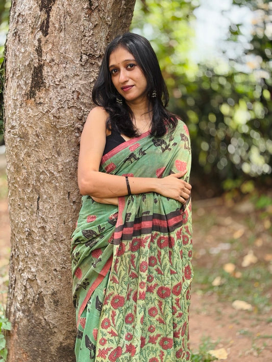 COTTON SAREE -(WS128)