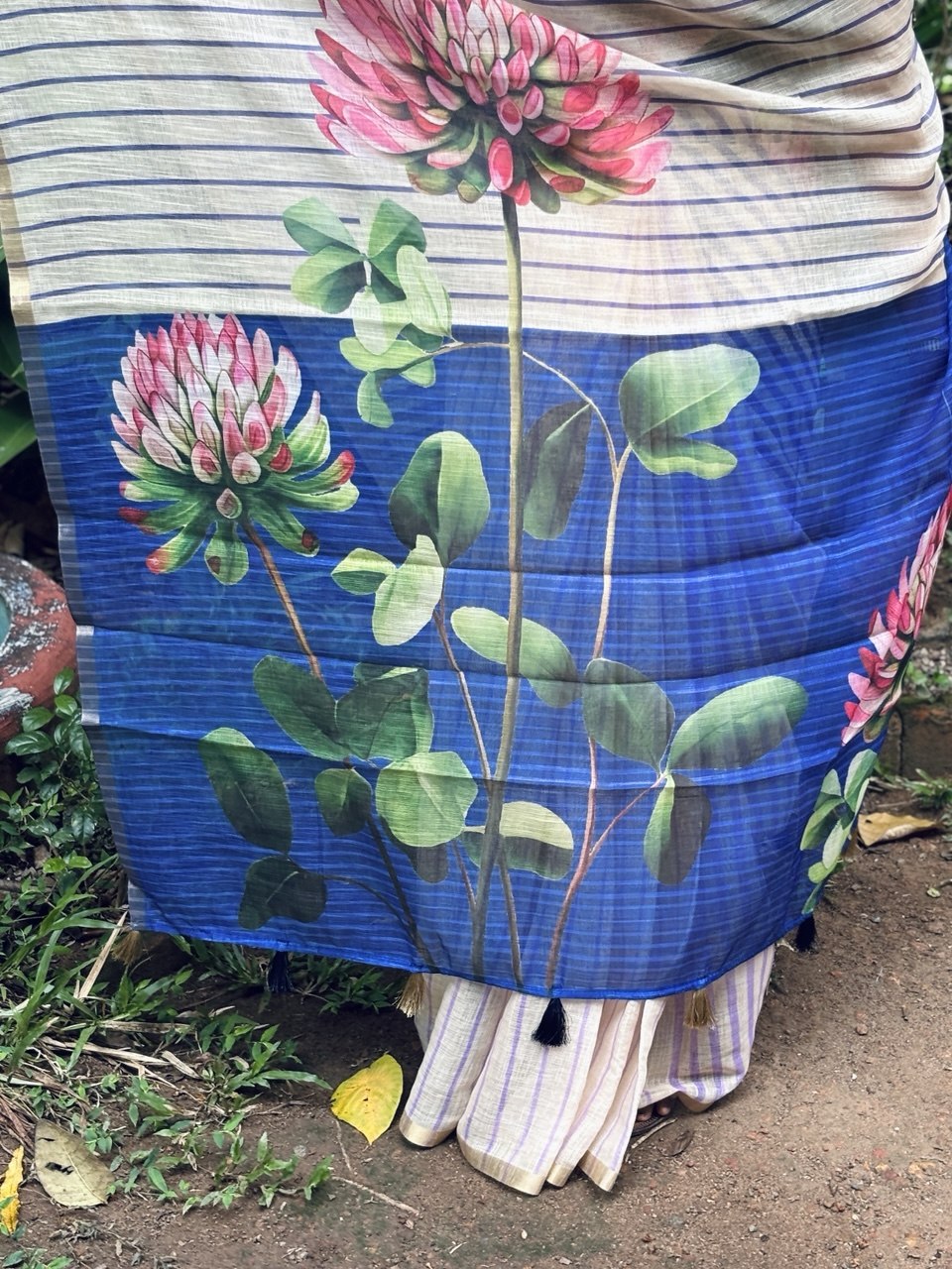 SEMI LINEN SAREE -(WS148)