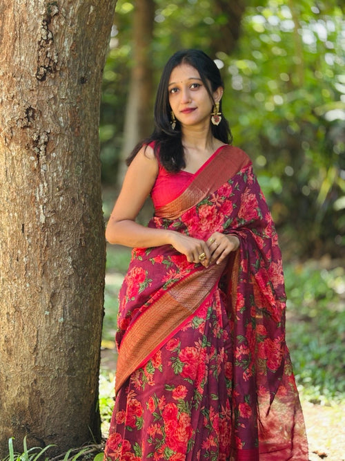 CHANDERI SILK SAREE -(WS181)