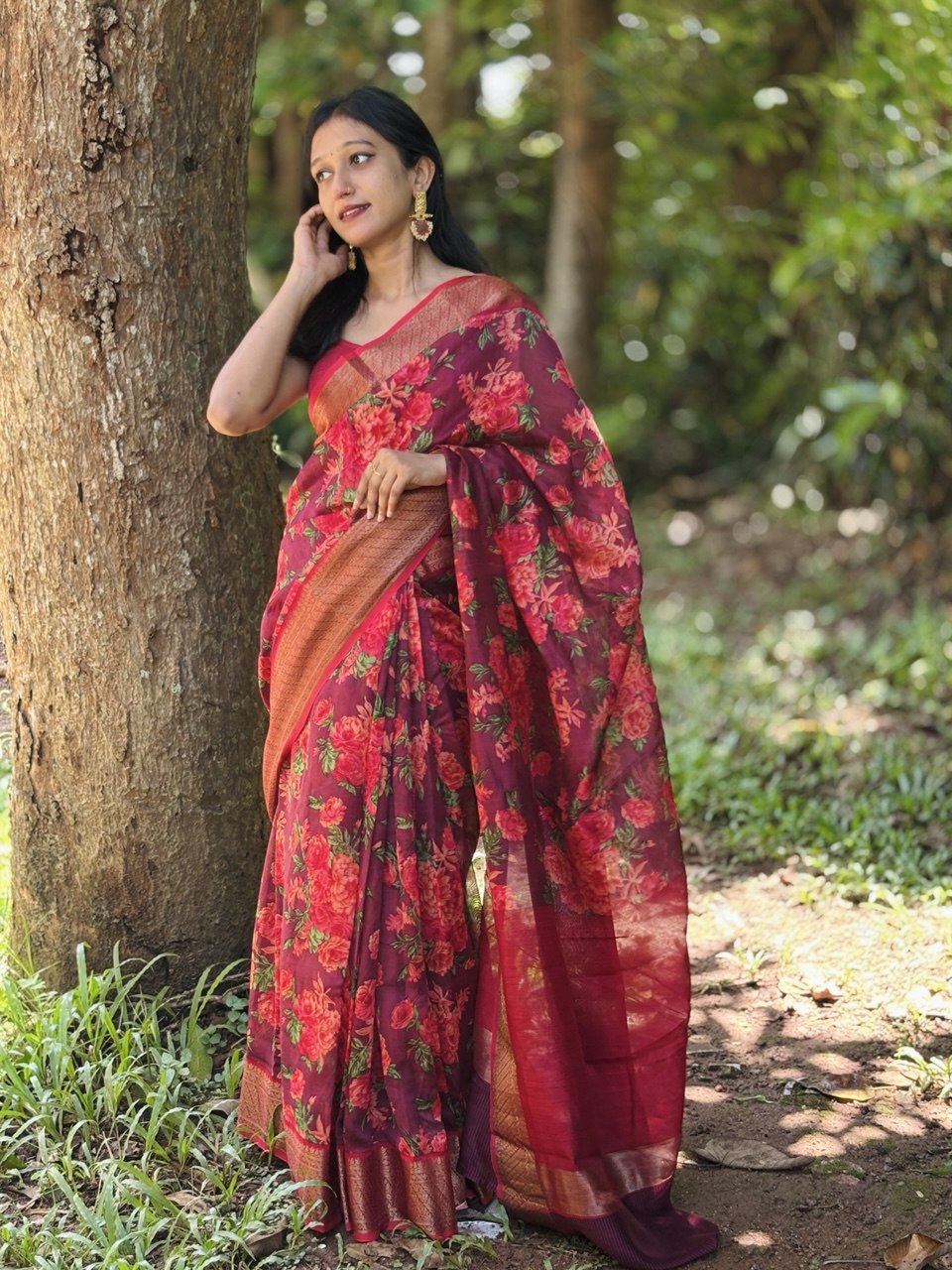 CHANDERI SILK SAREE -(WS181)