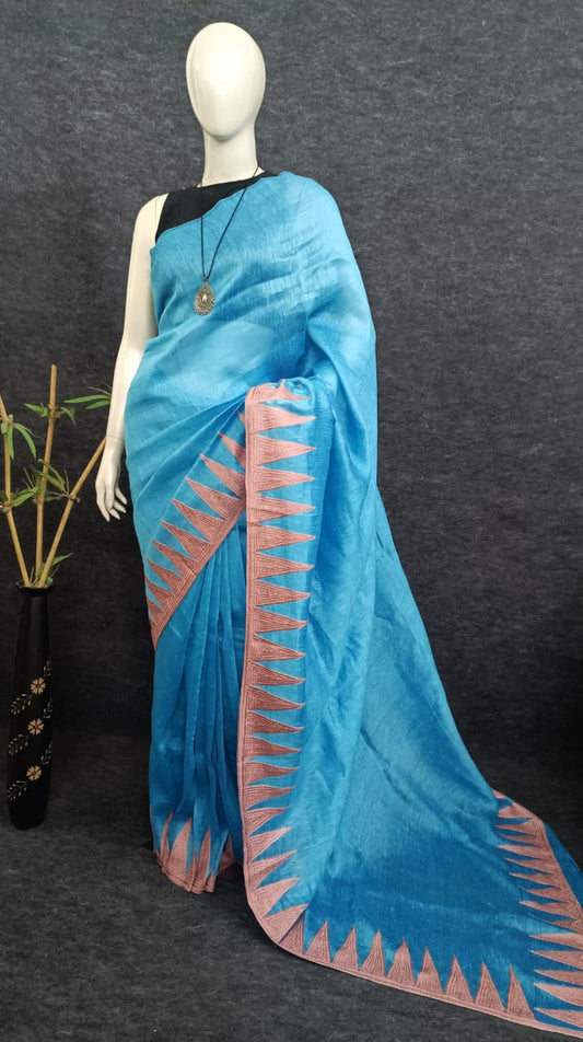 Linen Silk Saree  ( code- 117ds)