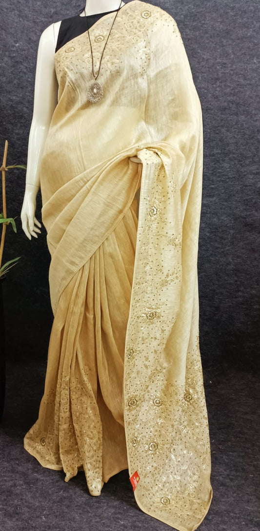 Linen Silk Saree ( code- 106ds)